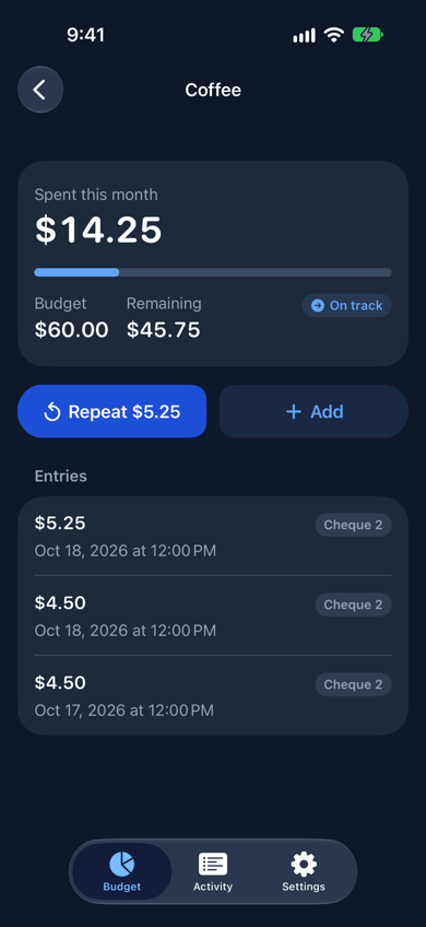 Coffee detail in dark mode